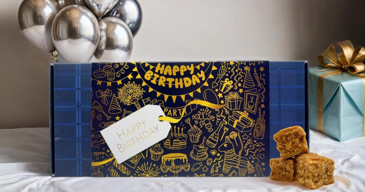Happy Birthday Box - Gold